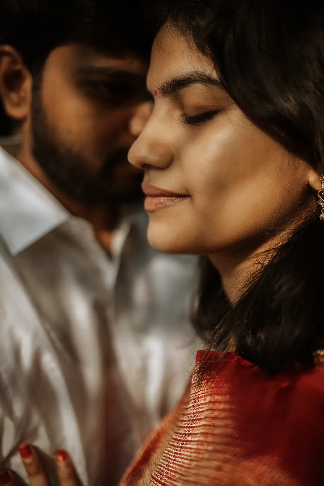 Intimate couple portrait by Event Fairy Chennai wedding photographers